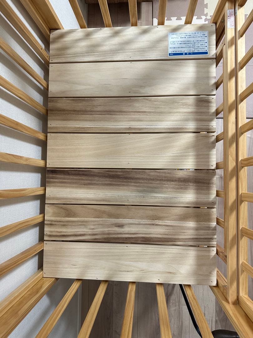 【KATOJI（カトージ）】ハイシートミニベッド（ナチュラル）