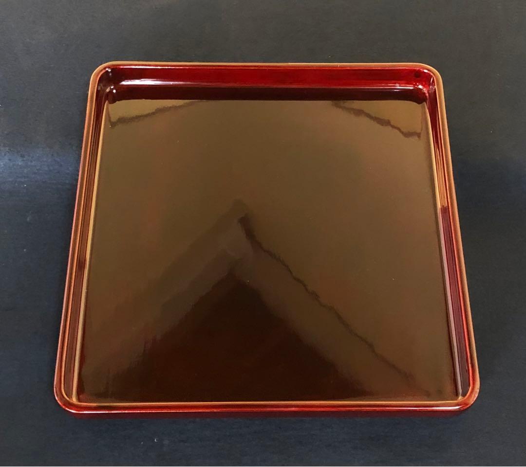 ❗️割引《R》春慶塗 四方膳5客 会席膳 隅丸 木製漆器 木箱　251216お5