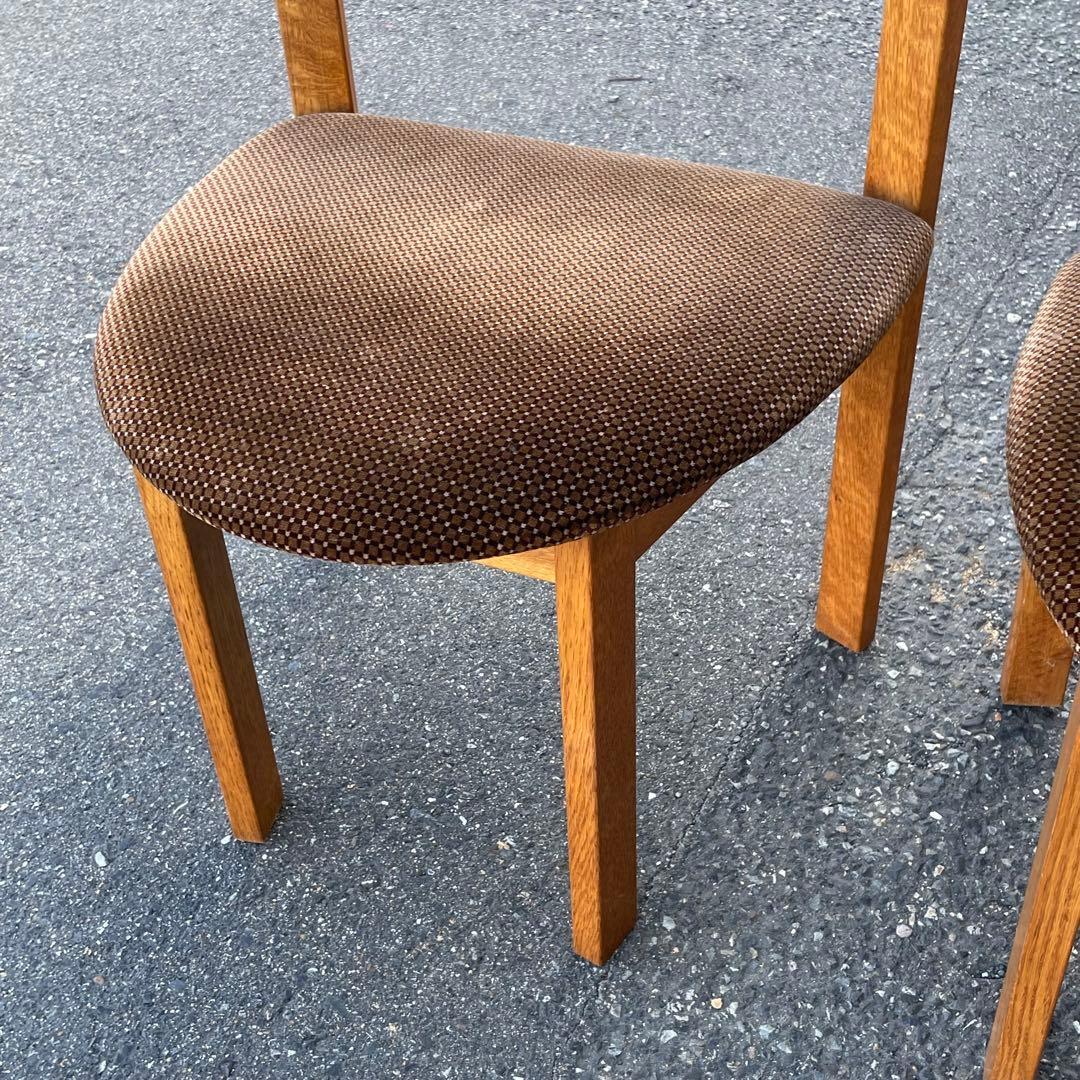 ① 天童木工　TENDO ベロア素材　木製　椅子　2脚ダイニング　コレクション