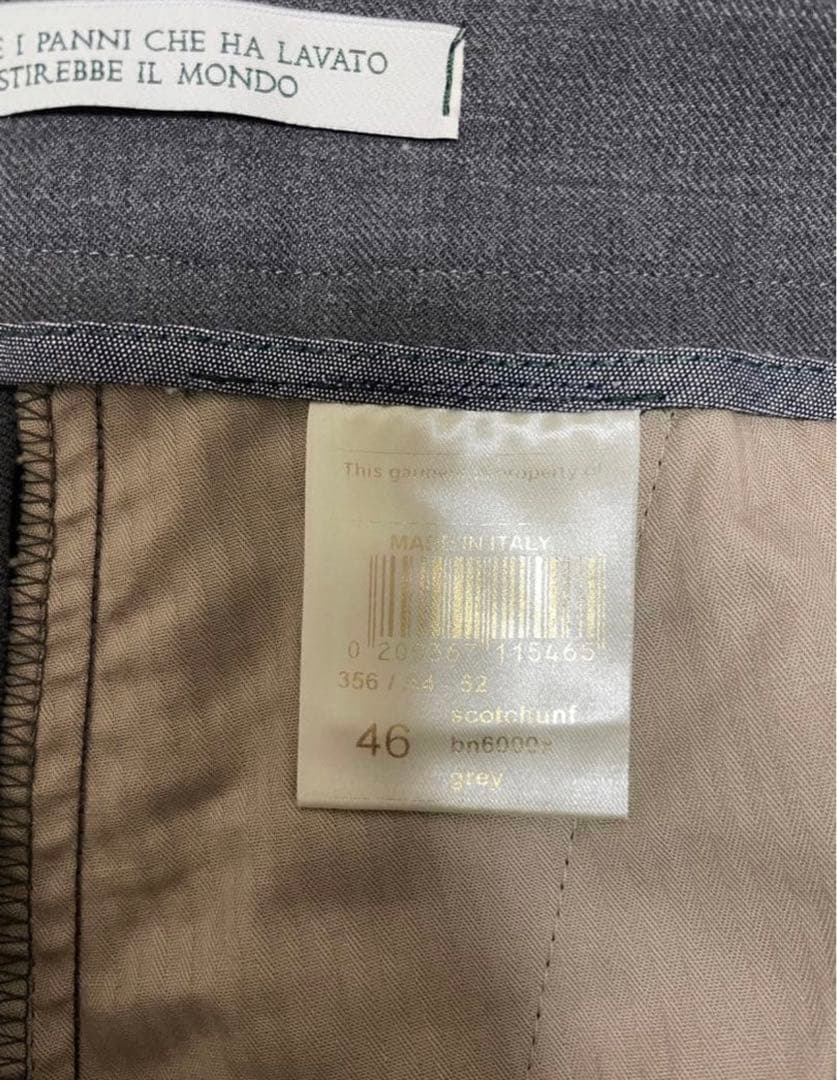 ピ*ロ様 BERWICH グレー ツープリーツスラックス　46