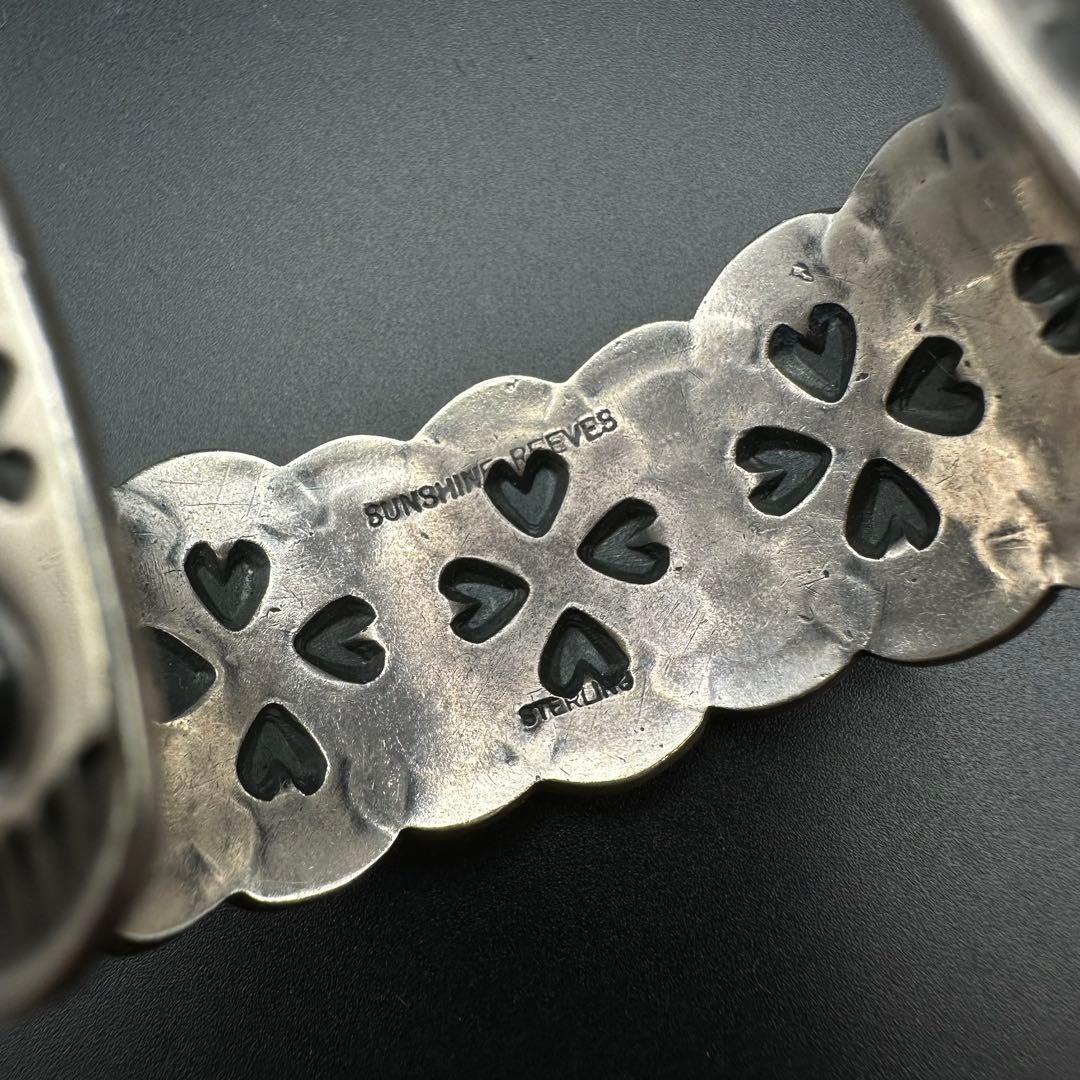 Navajo Sunshine Reeves スタンプワーク バングル