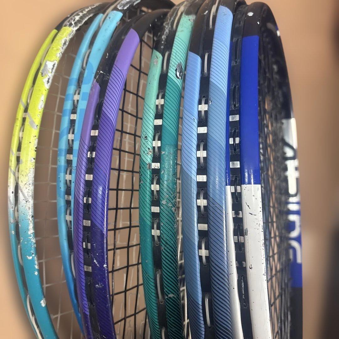 中古ヨネックスエアライド6本セットヒビ有りジャンク扱いサークル、クラブ初心者向け