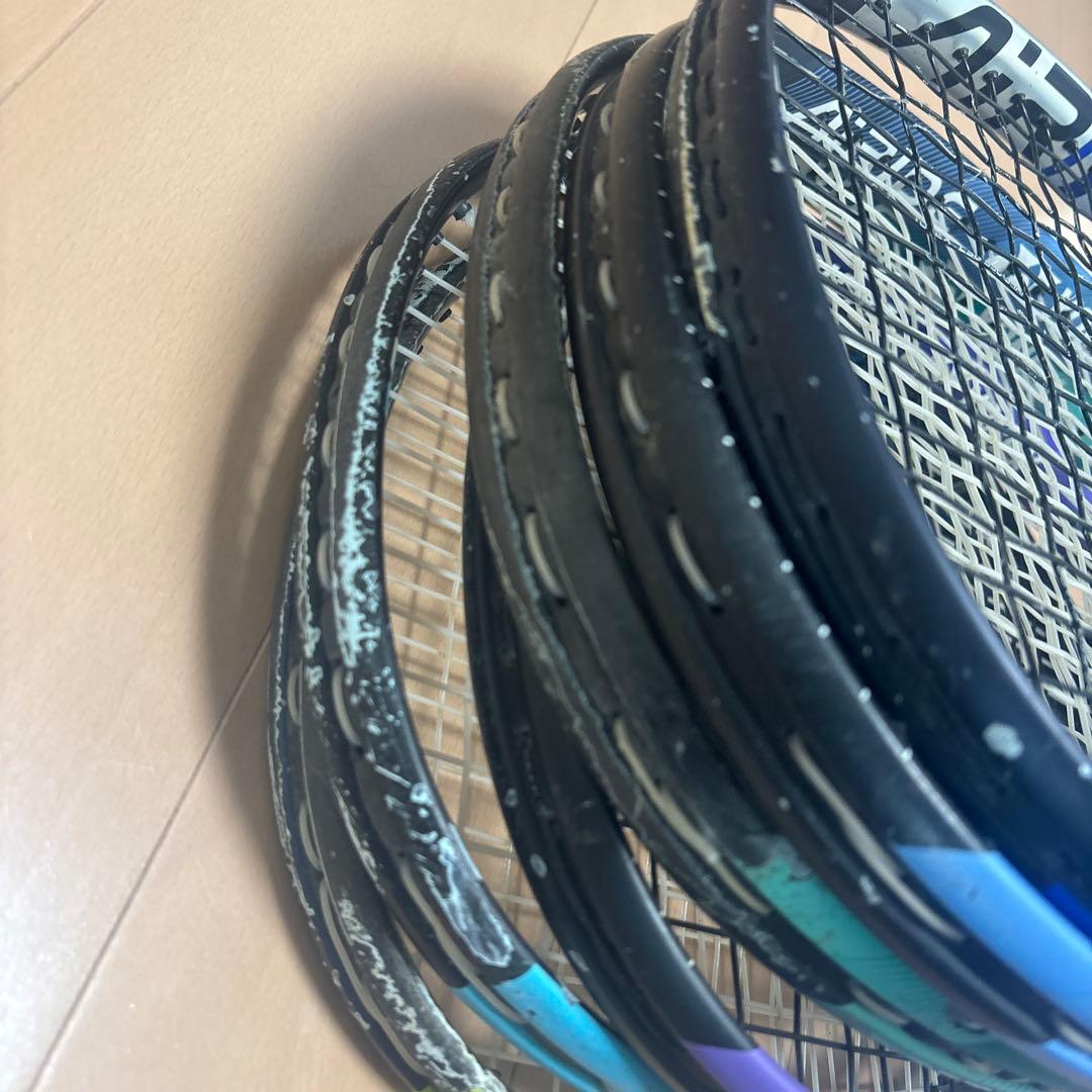 中古ヨネックスエアライド6本セットヒビ有りジャンク扱いサークル、クラブ初心者向け