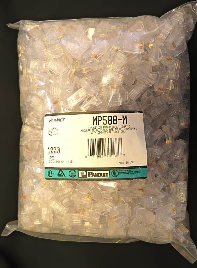 新品　Panduit　Cat5e　RJ45モジュラープラグ　MP-588-M