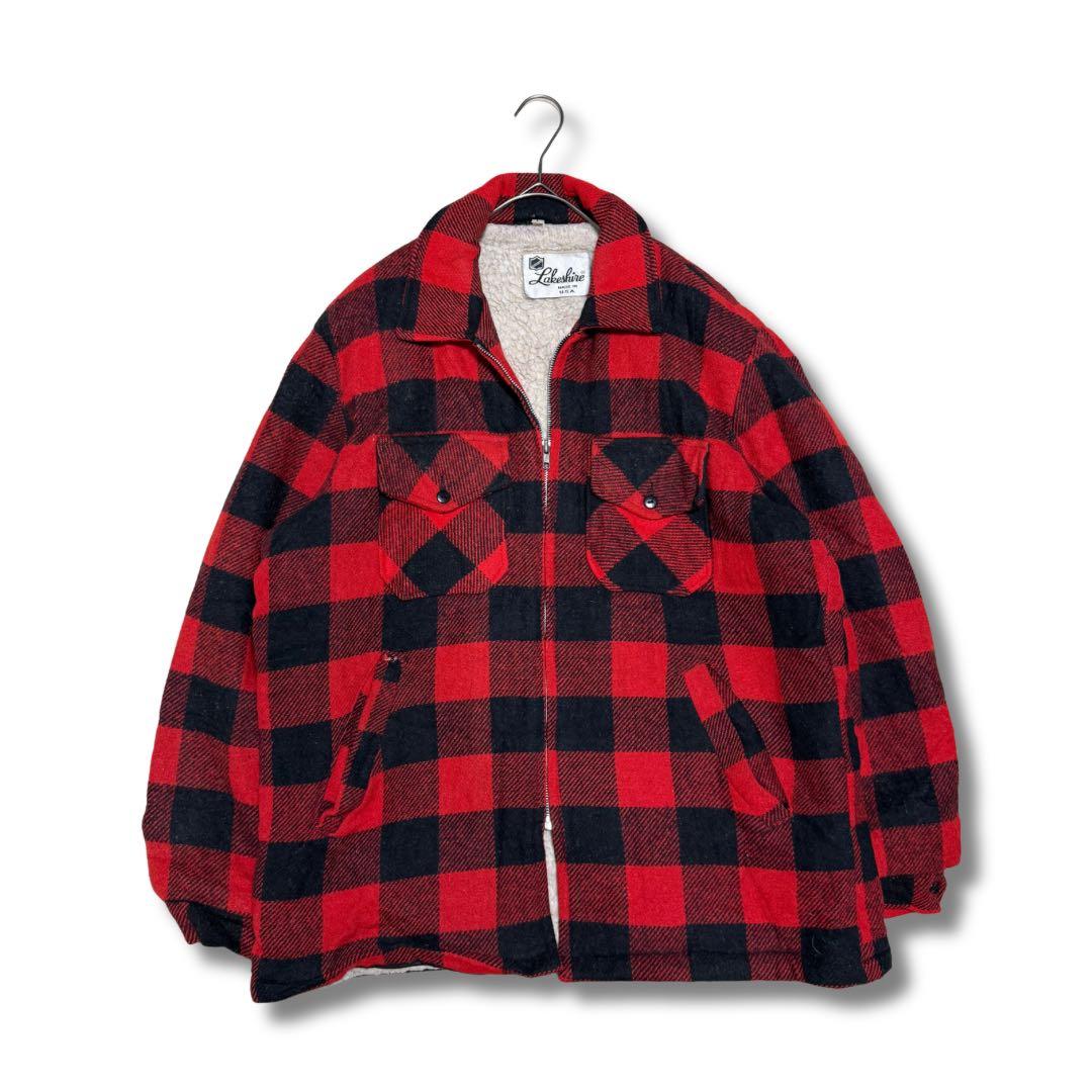 70s 80s Lakeshire USA製 バッファローウールジャケット L