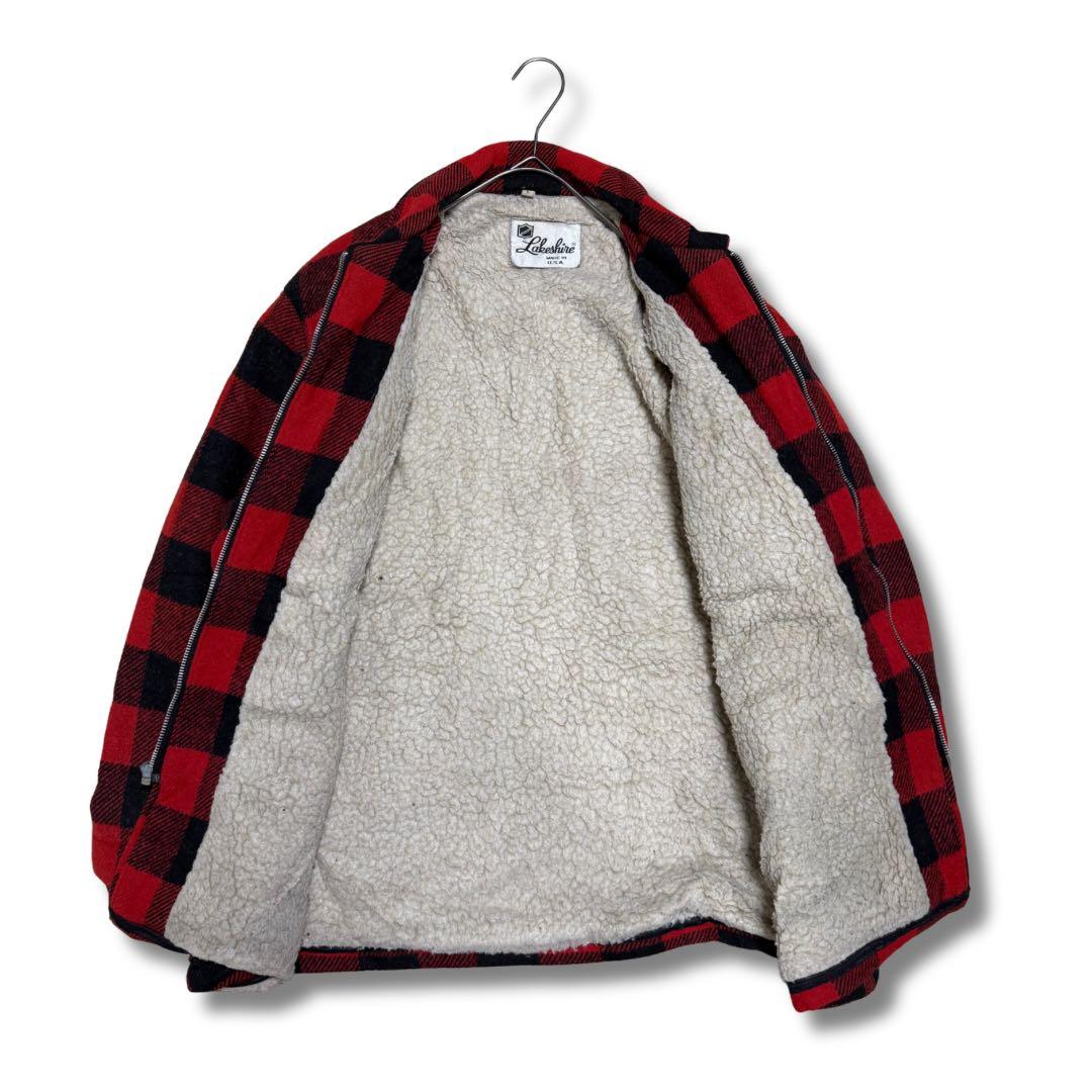 70s 80s Lakeshire USA製 バッファローウールジャケット L