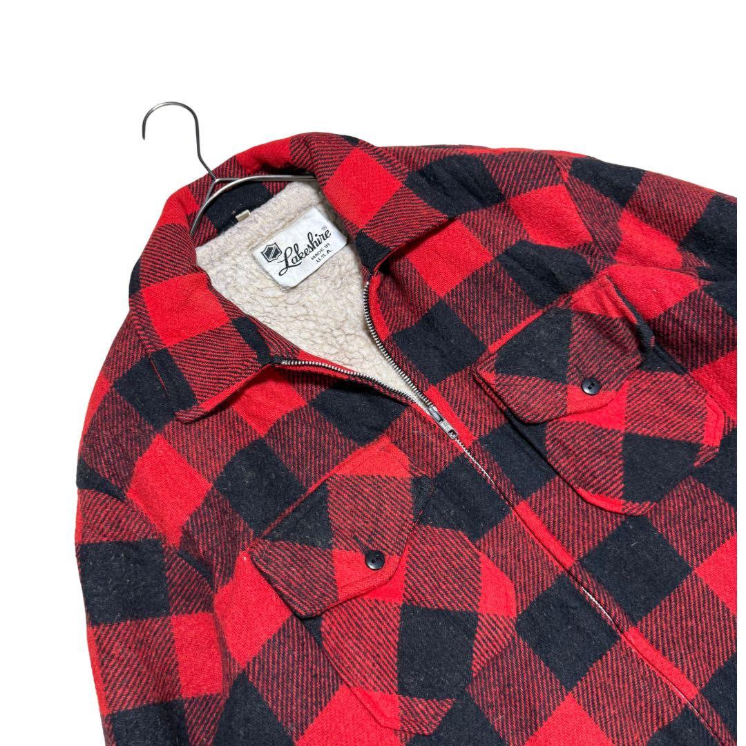 70s 80s Lakeshire USA製 バッファローウールジャケット L