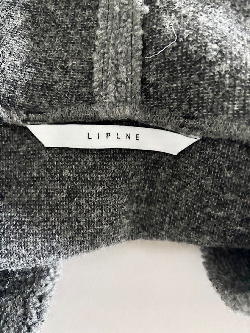 【美品】liplne リプルネ　ウールボアショールベスト　リボンテープ
