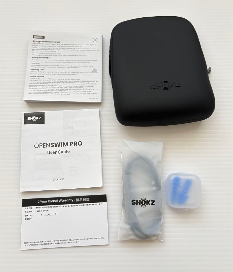 SHOKZ OPEN SWIM PRO 骨伝導イヤホン グレー