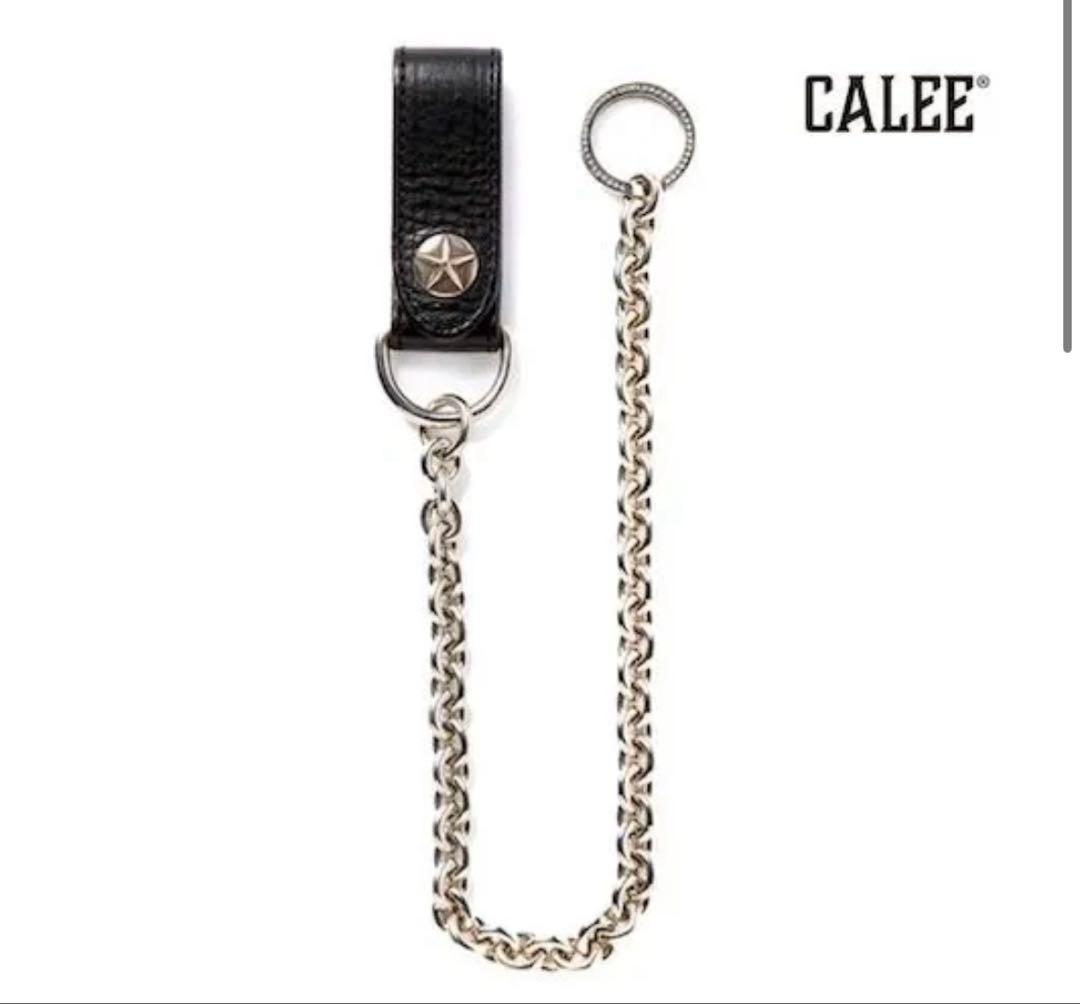 CALEE ウォレットチェーン シルバースターコンチョ付き