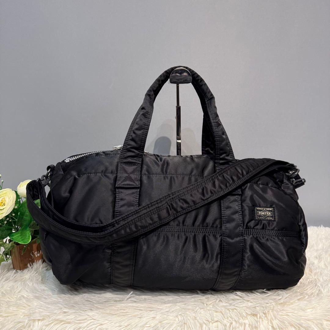 【極美品】PORTER タンカー2WAY ボストンバッグドラム