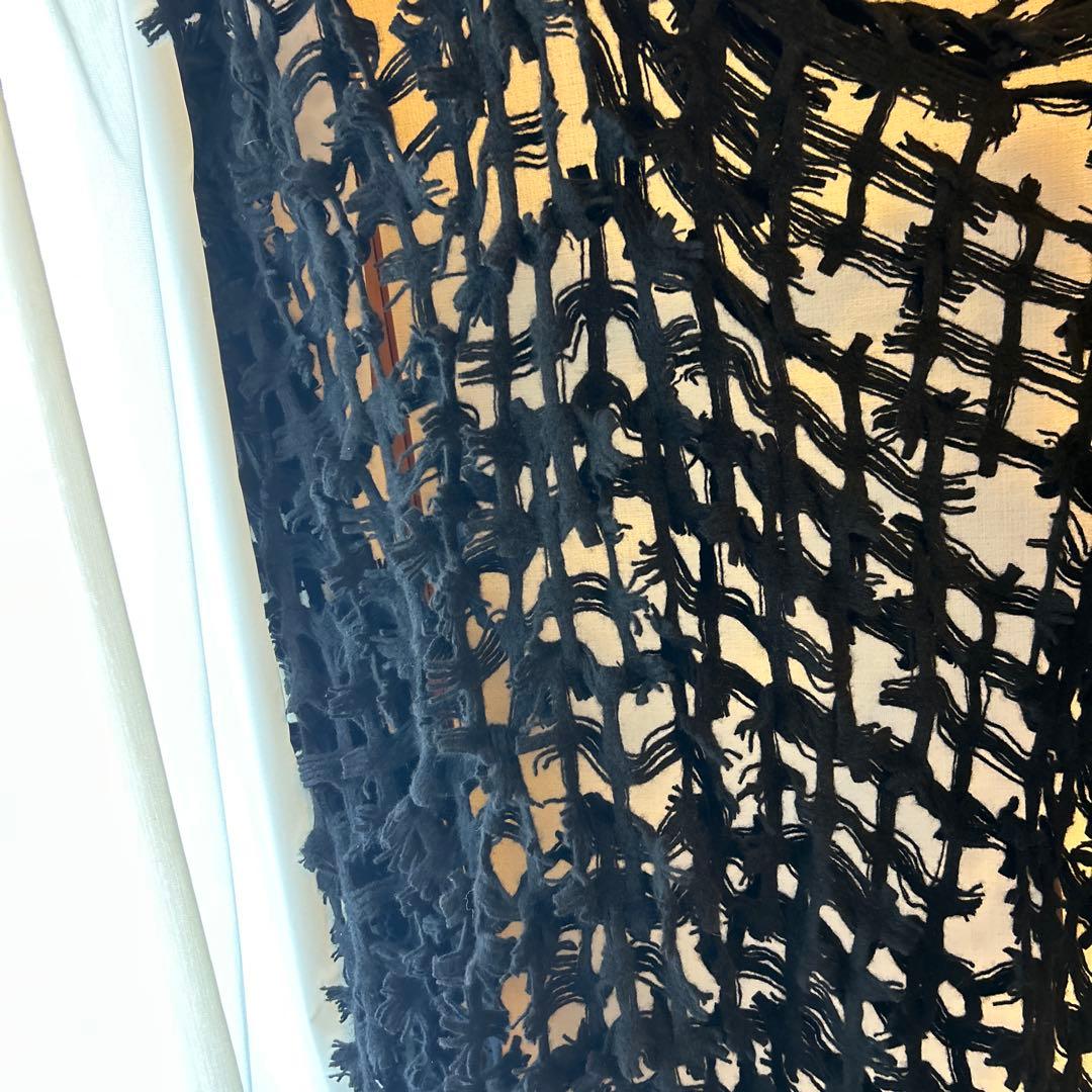 小物 GroundY DOBBY WOOL TWO-TONE COLOR STOLE