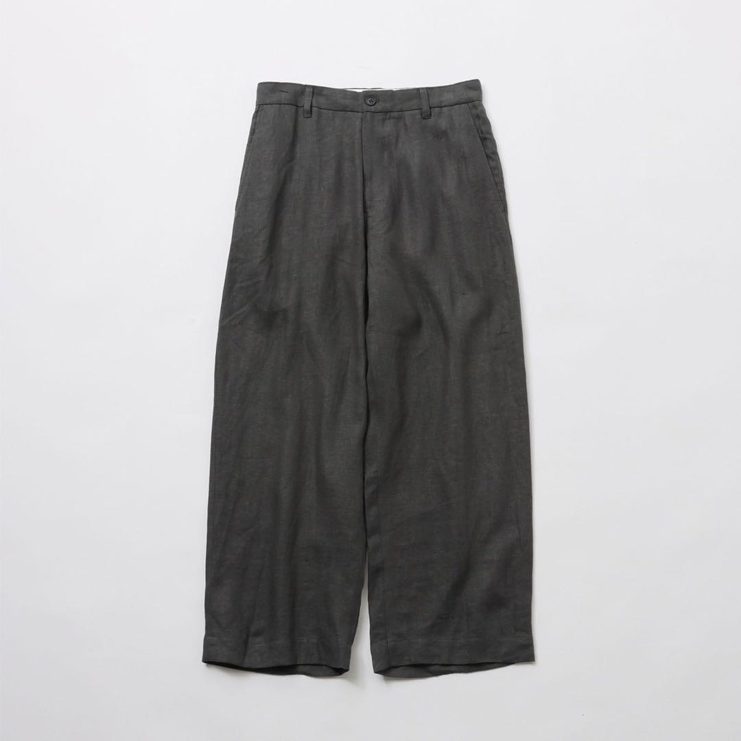 美品 25SS完売 FOLL リネントラウザー グレー 2