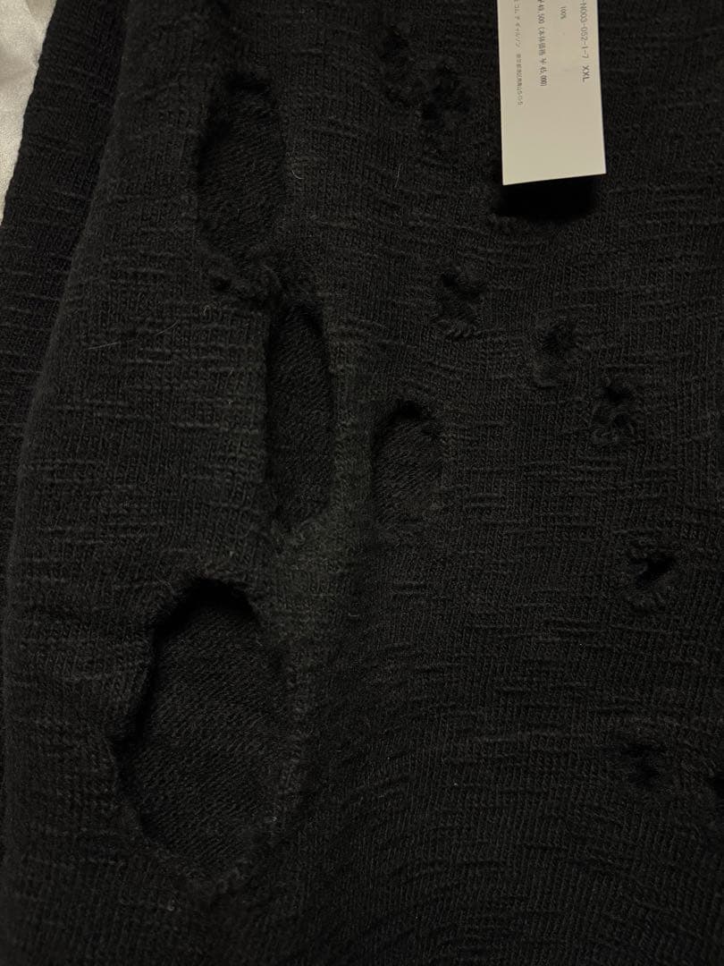 BLACK COMME des GARCONS 穴あきニット　黒　XXL 未使用