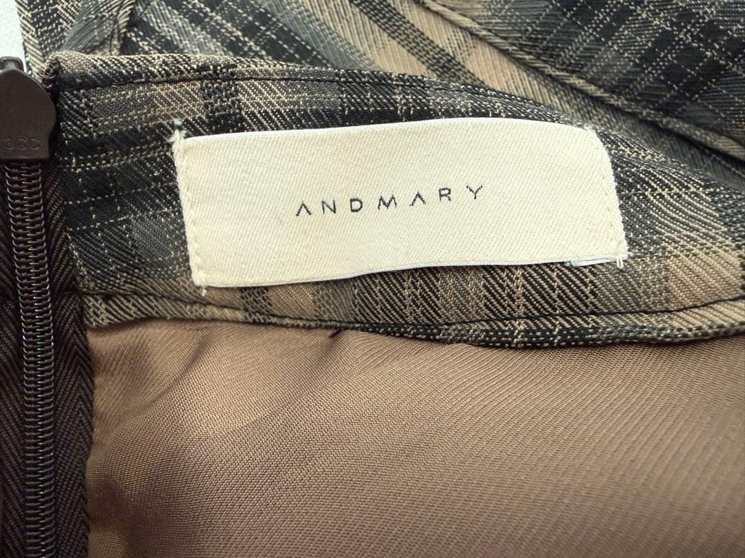 andmary Chloe check set up Sサイズ