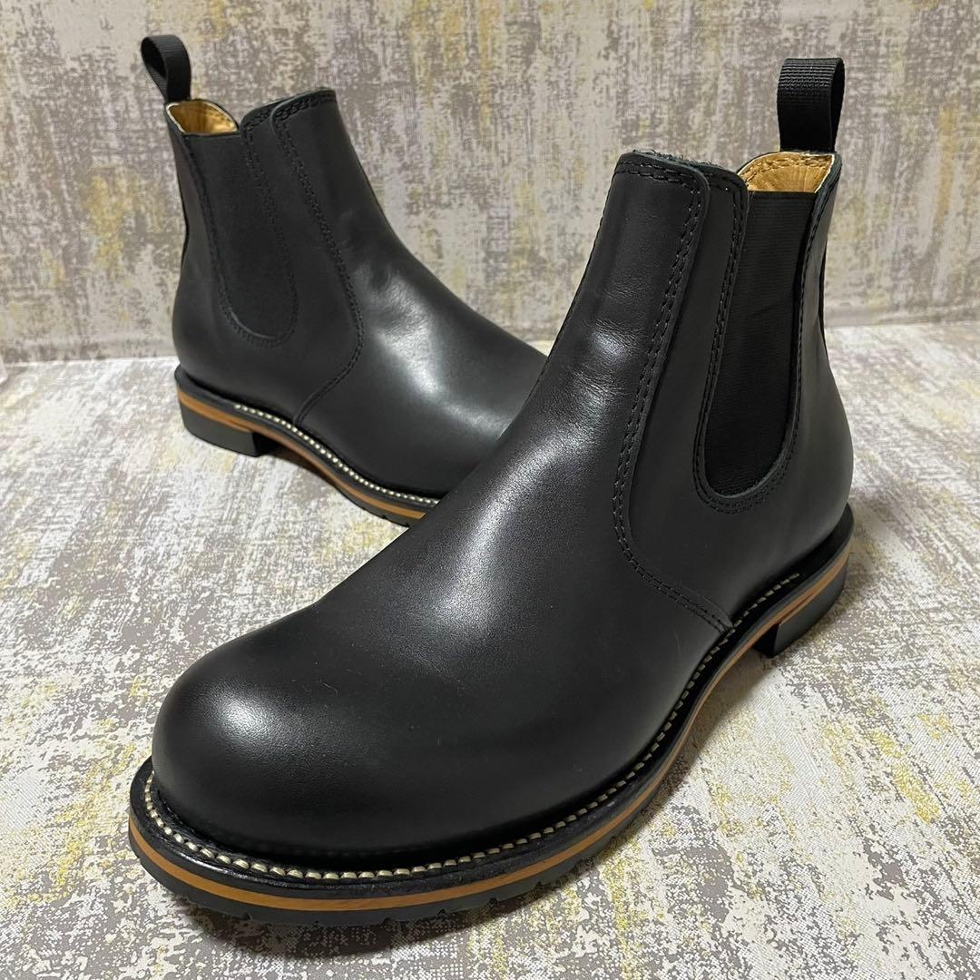 ★未使用級★ダイヤモンドストリート サイドゴアブーツ【27】レザー 本革 黒