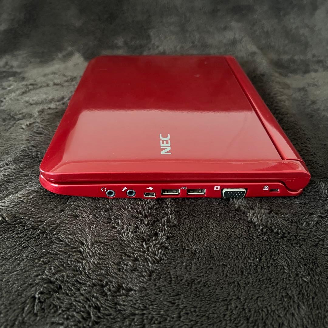 【美品】レッド10インチノートパソコン(NEC)