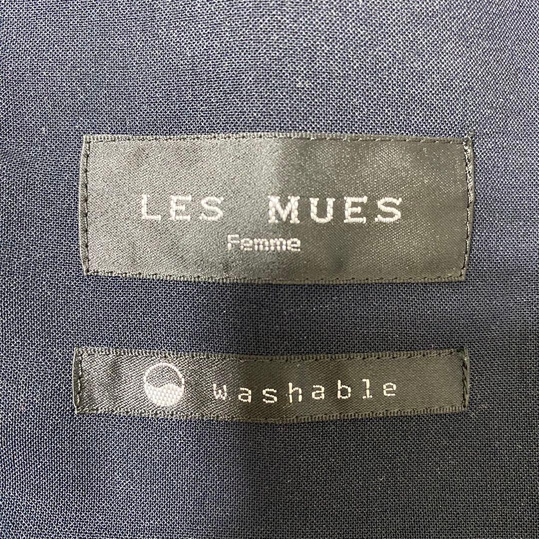 ⚫︎極美品 LES MUES ストレッチ トロピカルダブルブレストジャケット 紺