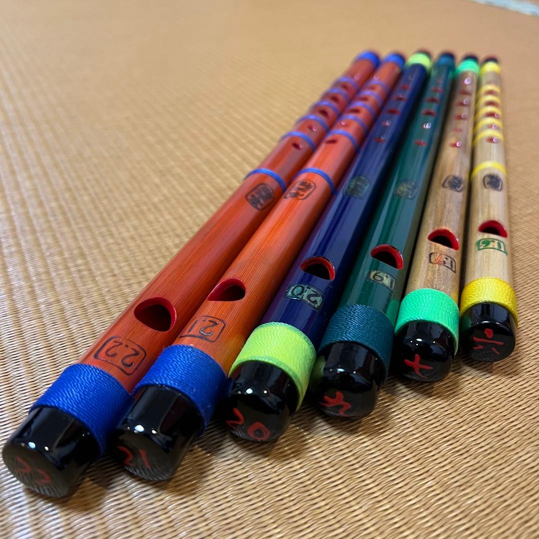 ※本日価格　天雅笛 各種6本まとめ売り（武田天雅作）篠笛 雅楽