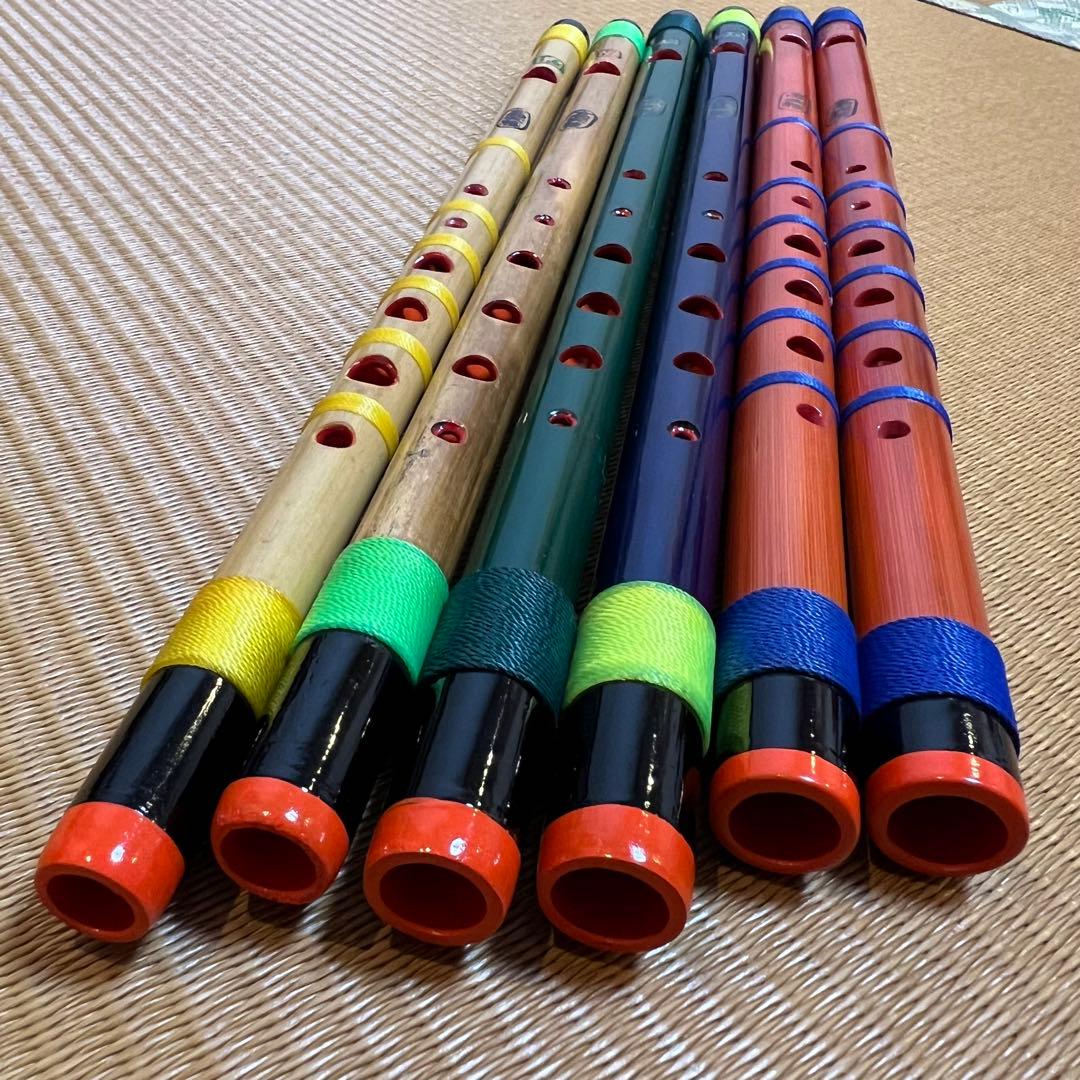 ※本日価格　天雅笛 各種6本まとめ売り（武田天雅作）篠笛 雅楽