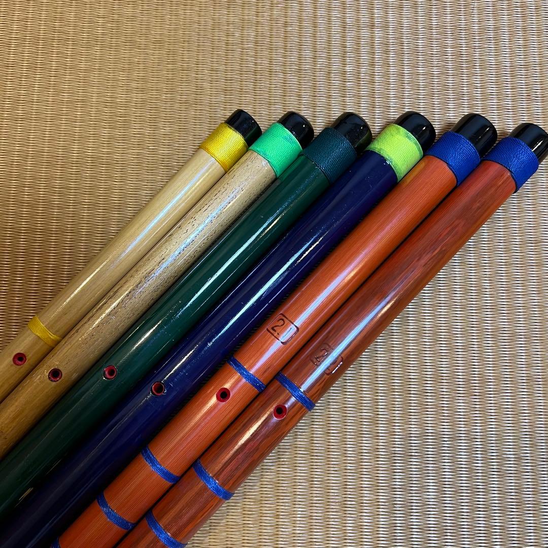 ※本日価格　天雅笛 各種6本まとめ売り（武田天雅作）篠笛 雅楽