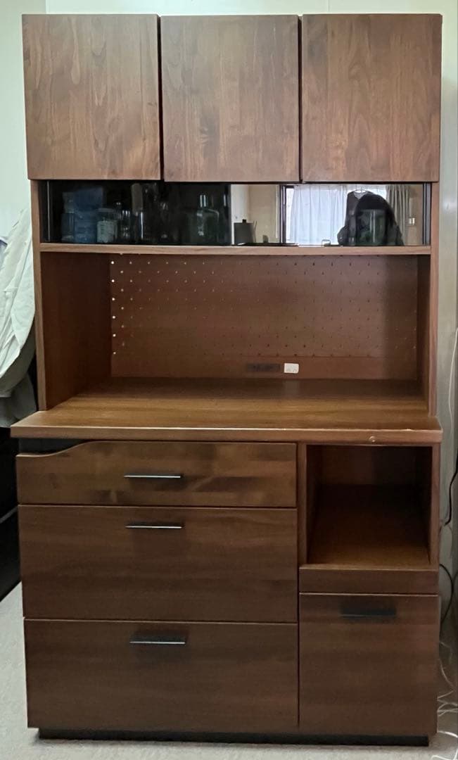 【5/19まで】ダークブラウン 食器棚　大川家具　東馬家具