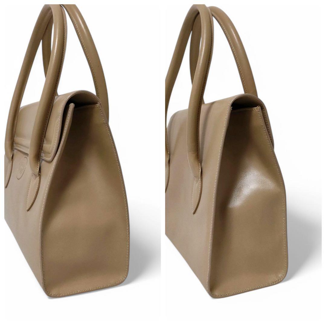 美品✨オールドグッチ インターロッキング ハンドバッグ レザー ベージュ 廃盤