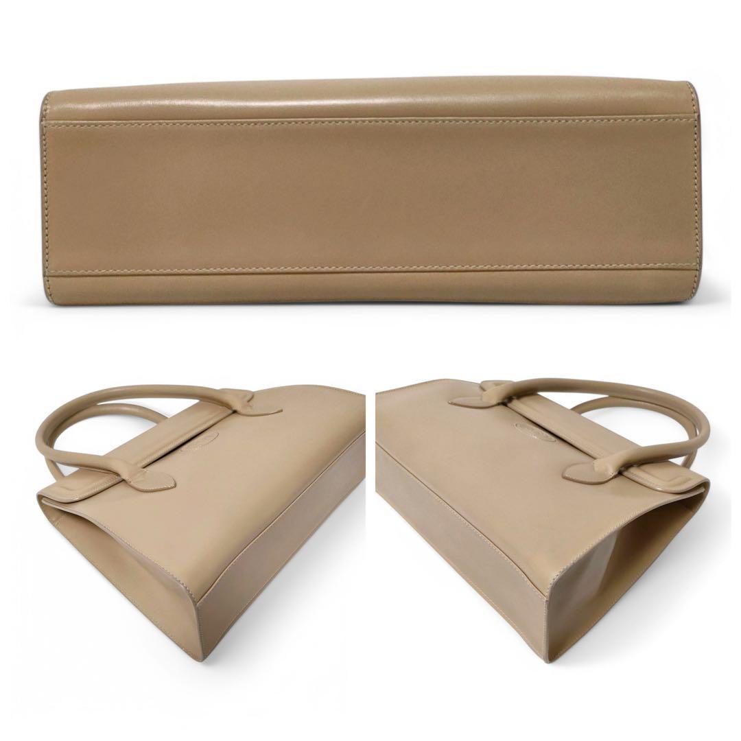 美品✨オールドグッチ インターロッキング ハンドバッグ レザー ベージュ 廃盤