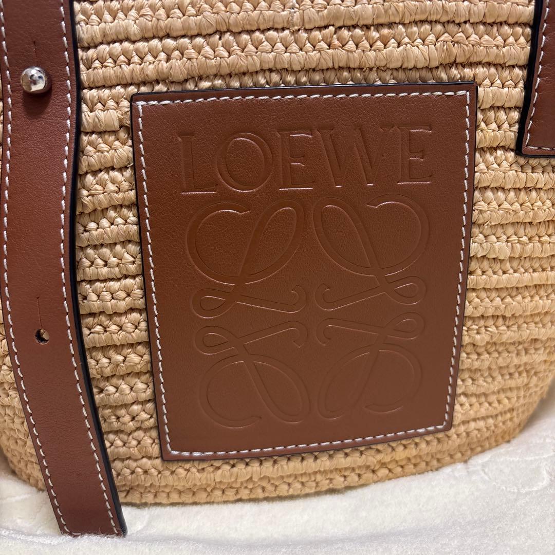 LOEWE エレファント バスケット スモール（ラフィア&カーフ）