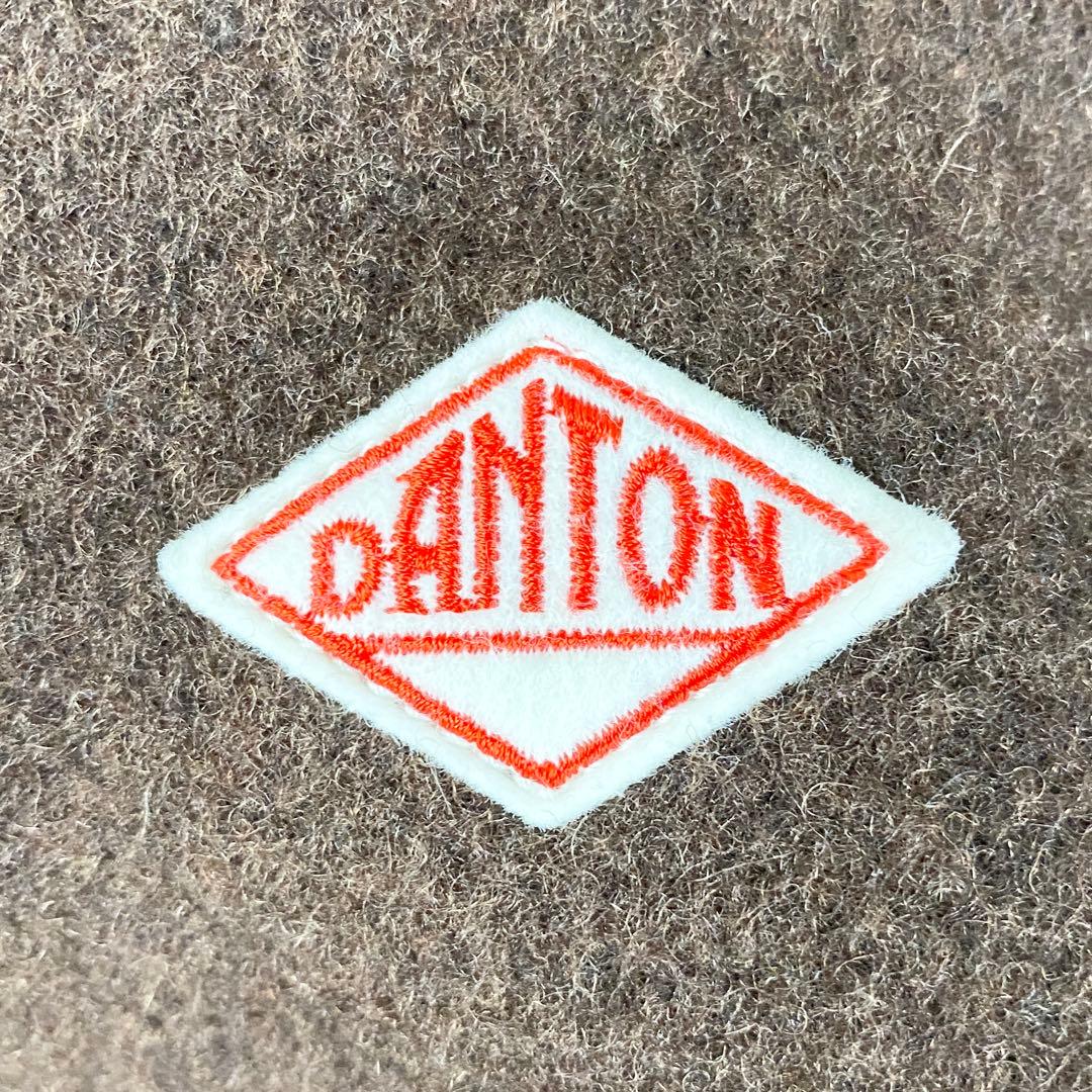 【極美品】ダントン ウールモッサ フードコート 2way 小さいサイズ 34 茶