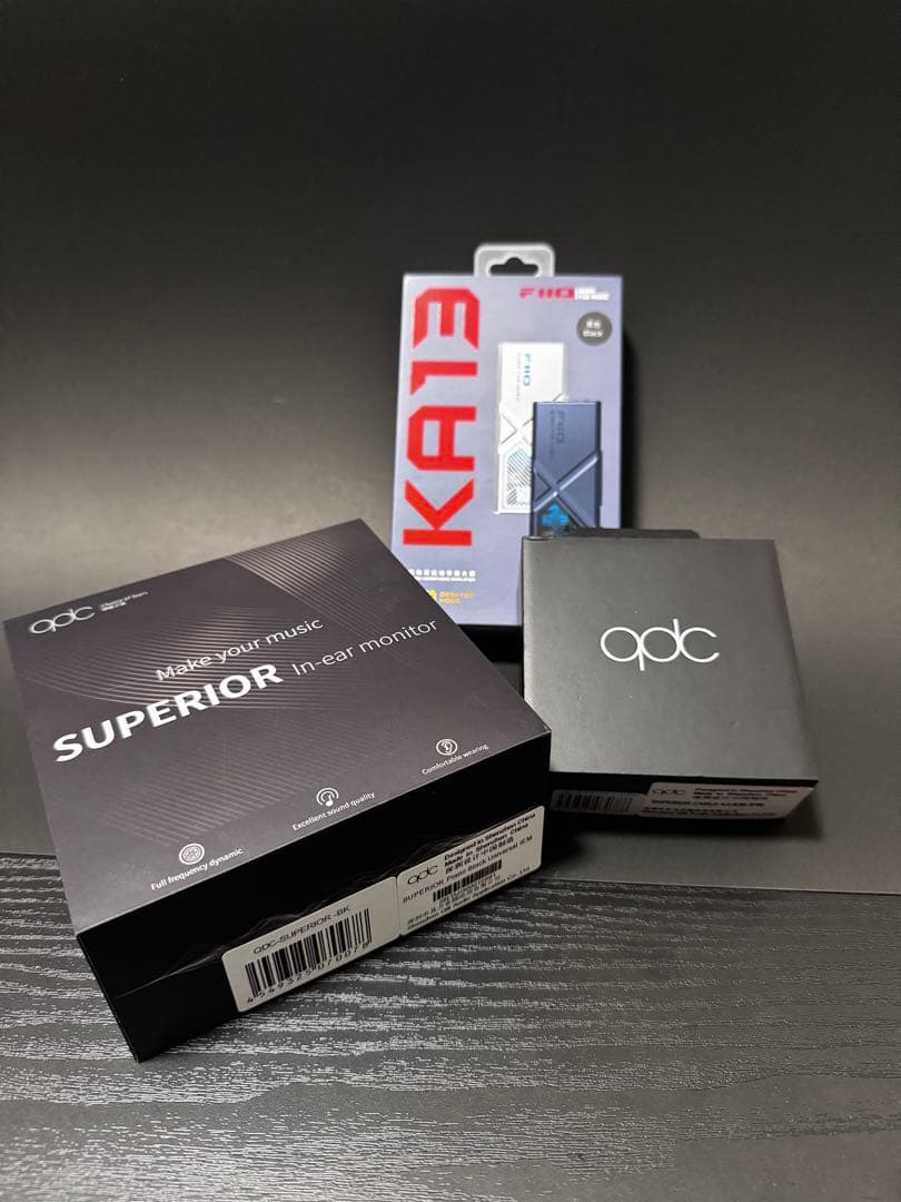 qdc SUPERIOR イヤホン、バランスケーブル、Fiio KA13