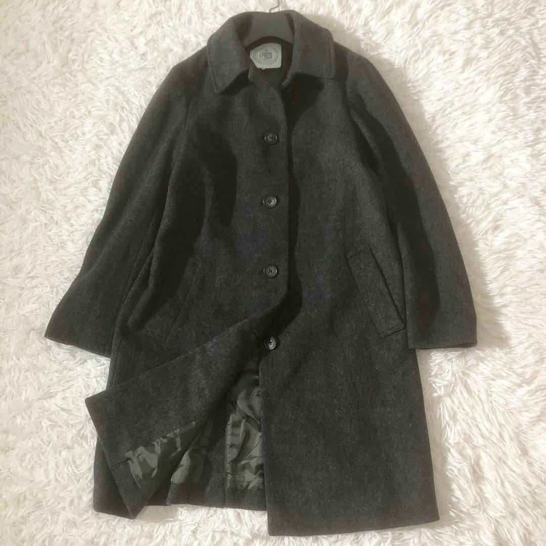 美品 ジェイプレス 24AWショートビーバー ステンカラー コート Aライン
