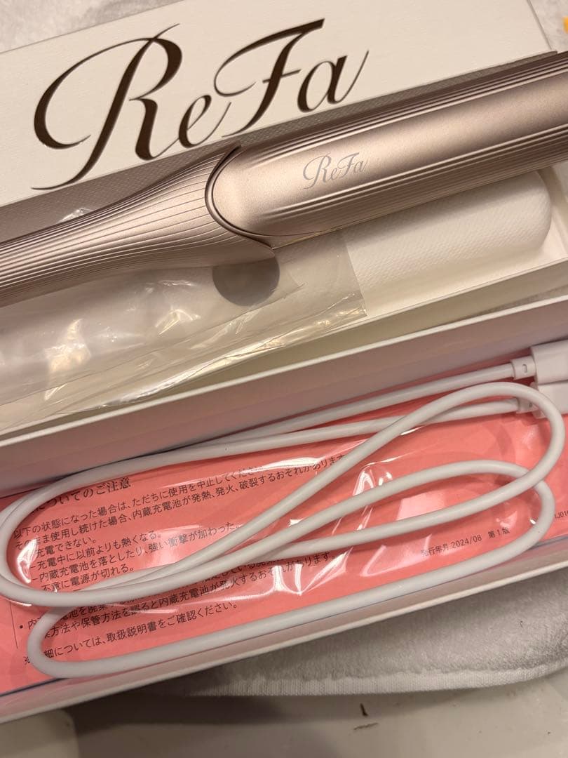 極美品/ReFa フィンガーアイロンST6 シャンパンゴールド