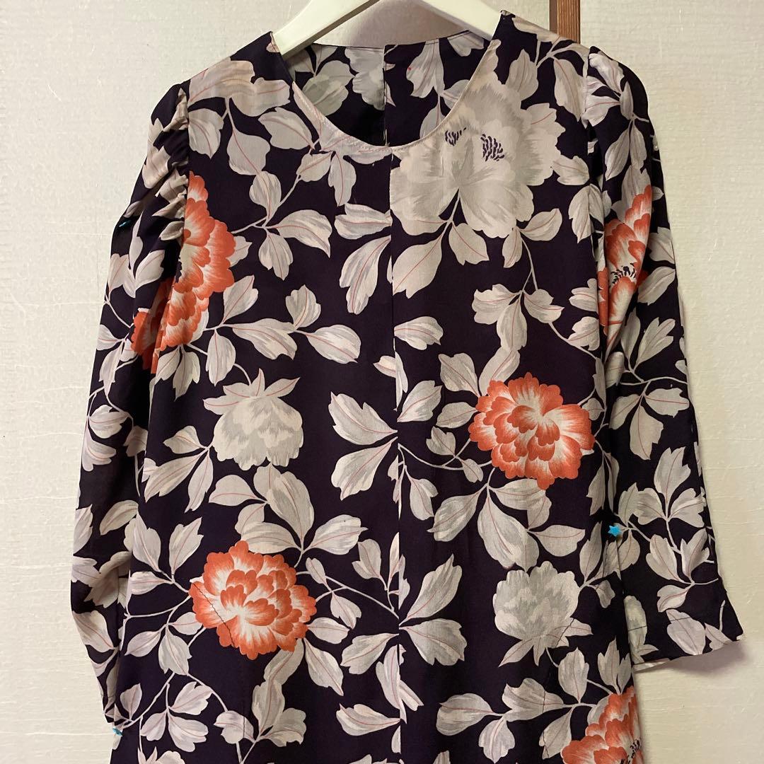 最終　お値下げ　大正ロマン綸子ワンピース