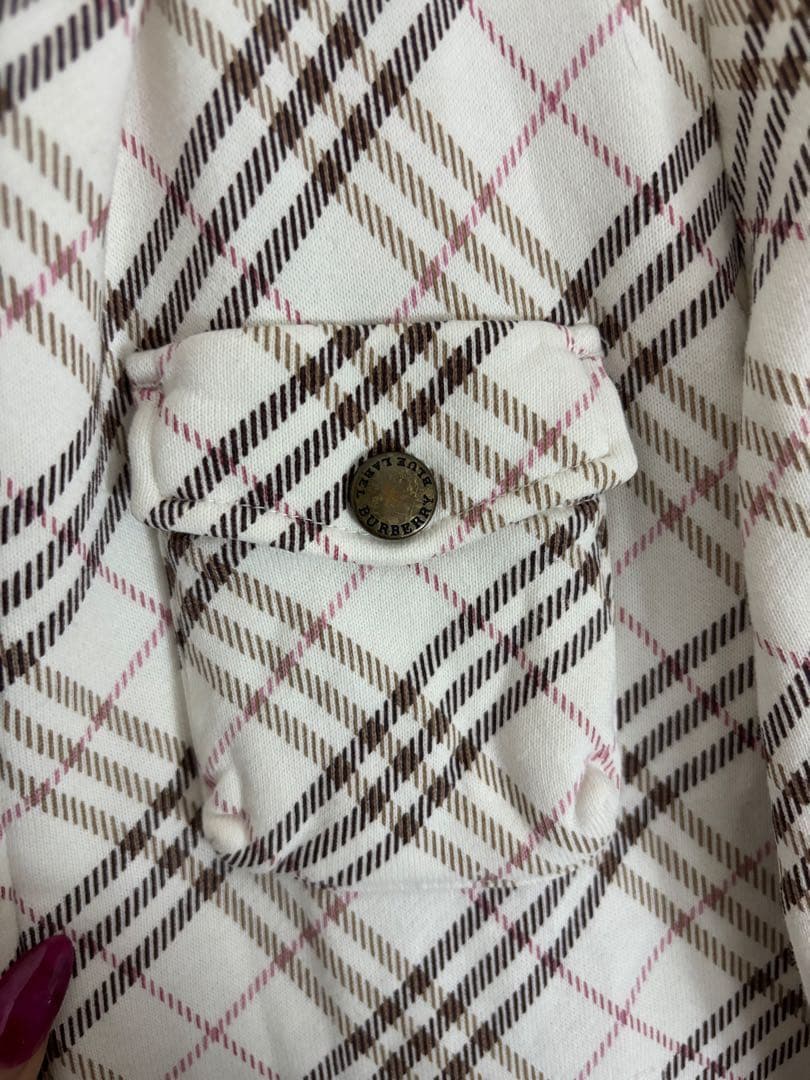 希少Burberry Blue Label チェック柄パーカー