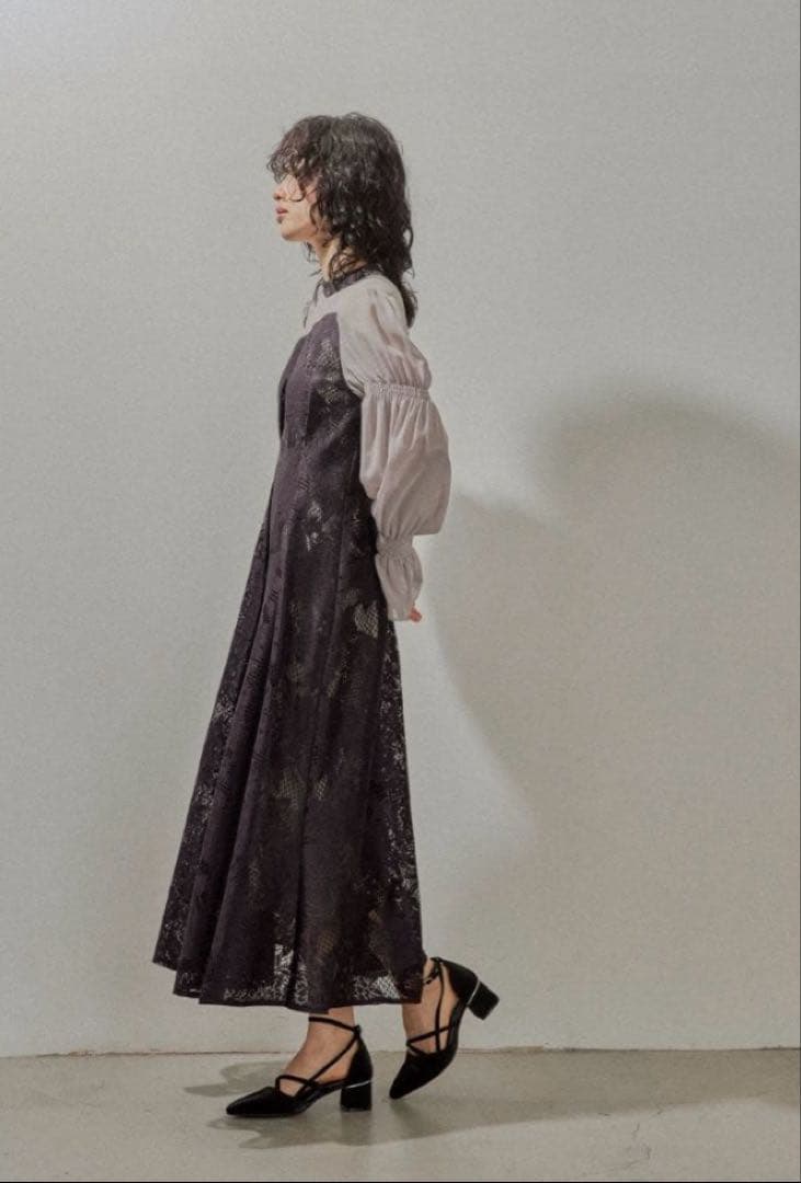 【超美品】アシンメトリータックドレス niana Lサイズ 本日即日発送可能です