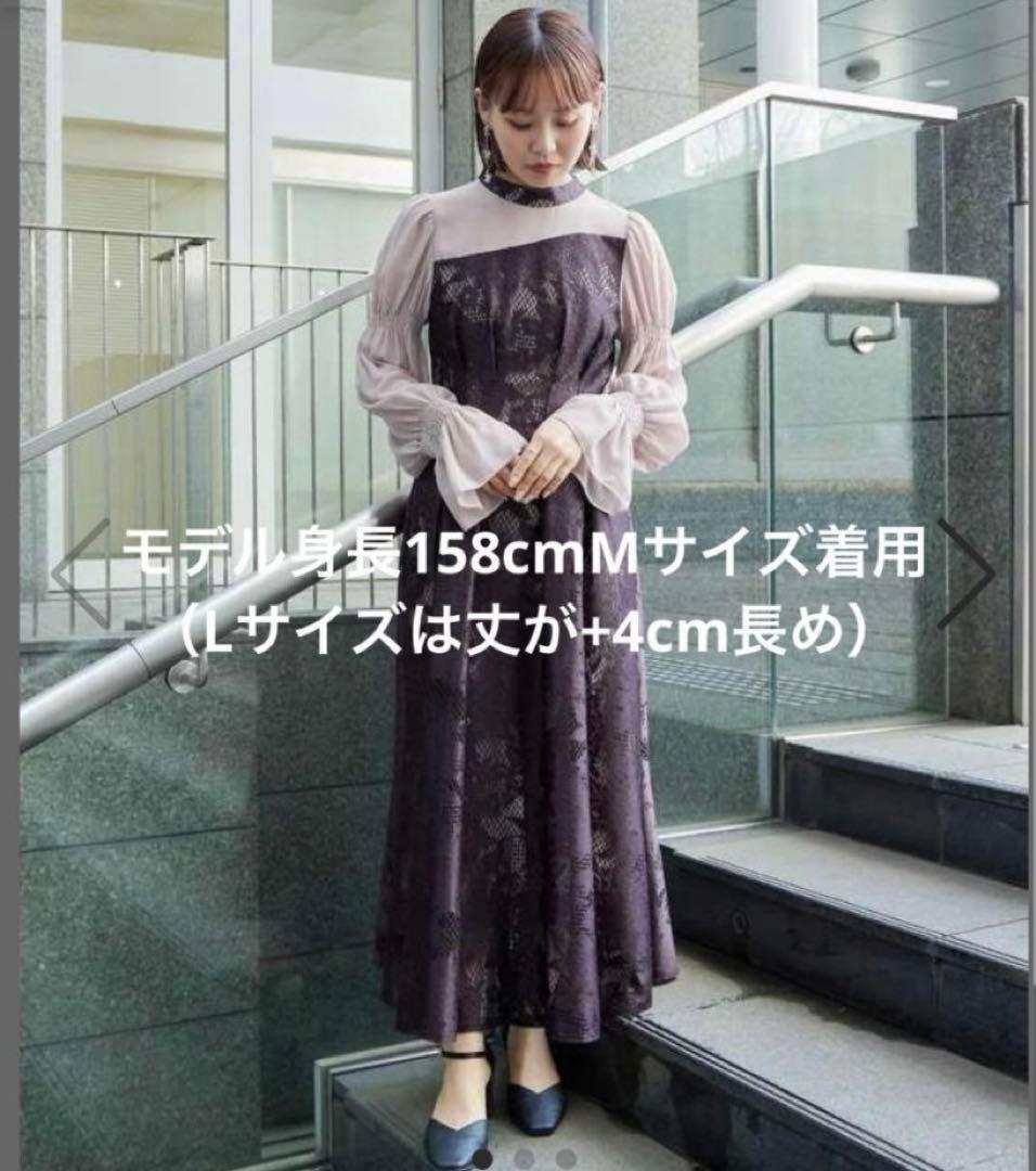 【超美品】アシンメトリータックドレス niana Lサイズ 本日即日発送可能です