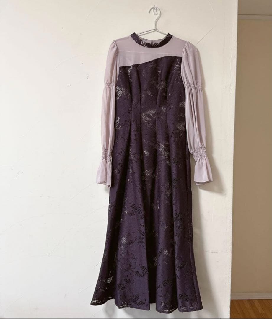 【超美品】アシンメトリータックドレス niana Lサイズ 本日即日発送可能です