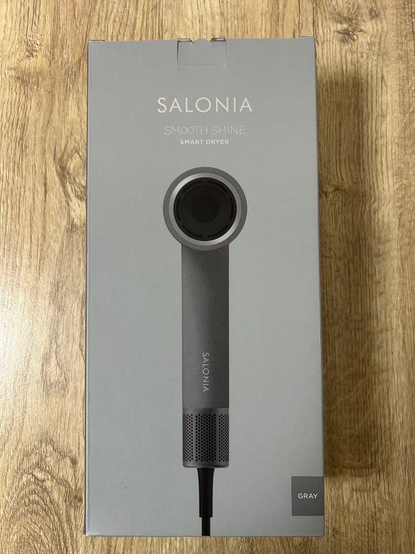 新品 SALONIA スムースシャイン スマートドライヤー グレー 大風量 速乾