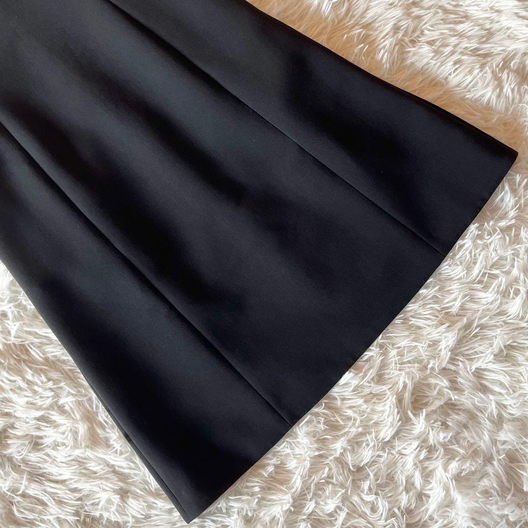 美品✨ ヨーコチャン パール Aライン ワンピース ドレス ブラック 38