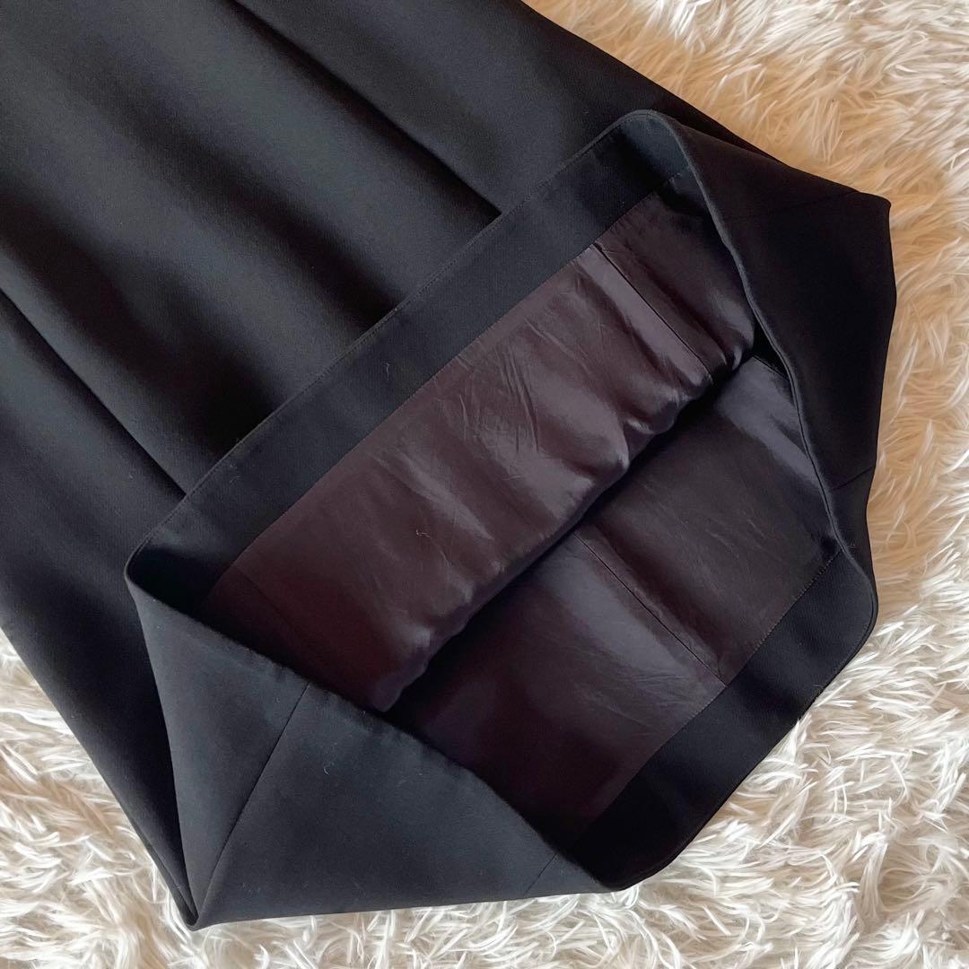 美品✨ ヨーコチャン パール Aライン ワンピース ドレス ブラック 38