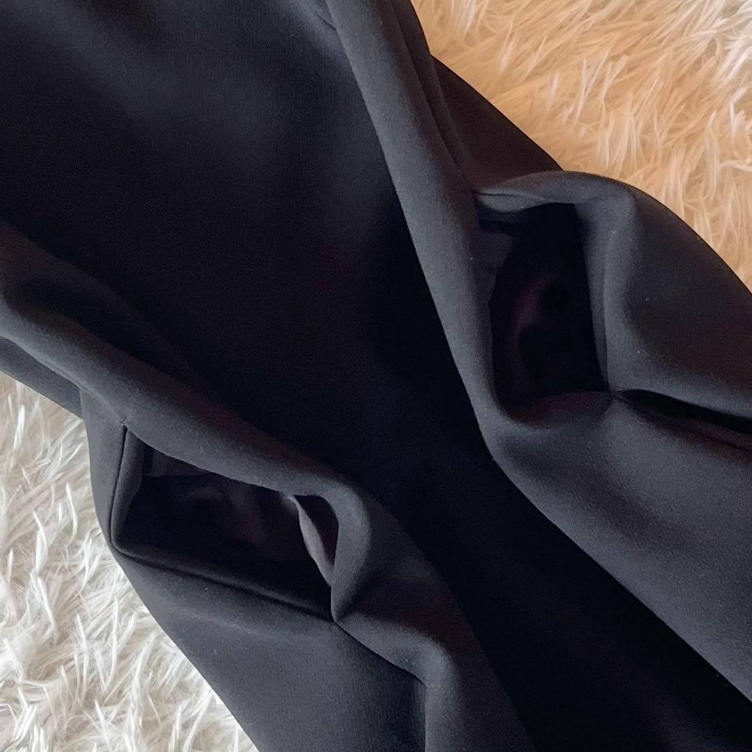 美品✨ ヨーコチャン パール Aライン ワンピース ドレス ブラック 38