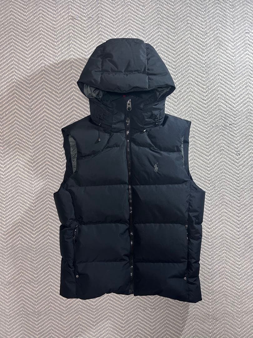 現行タグ POLO RALPH LAUREN ダウンベスト 刺繍ロゴ