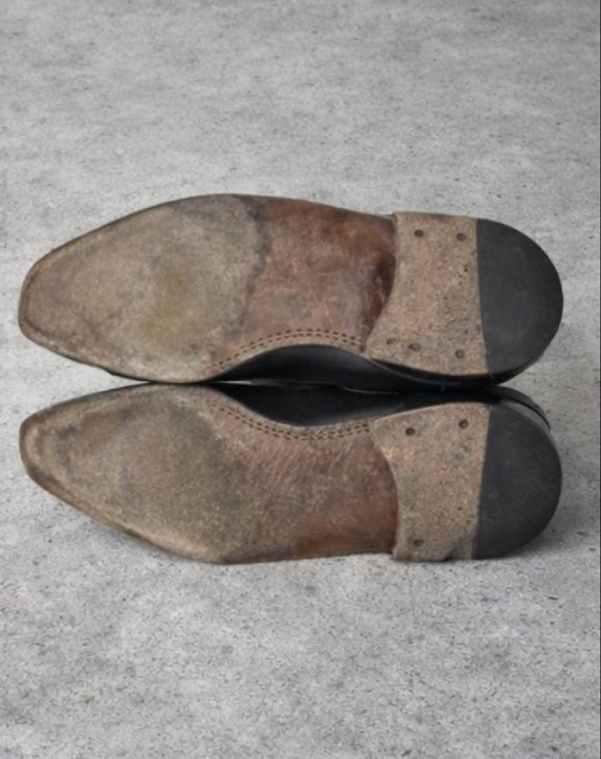 美品 MAGNANNI マグナーニ モンクストラップ 黒 レザー 革靴 約25㎝