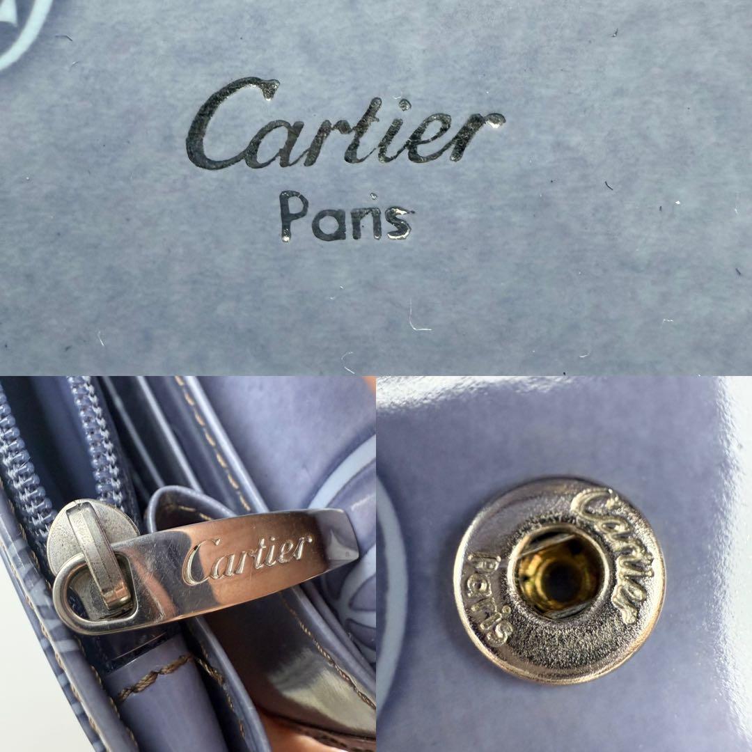 日本限定カラー✨カルティエ ハッピーバースデー 長財布　ライトパープル ブルー