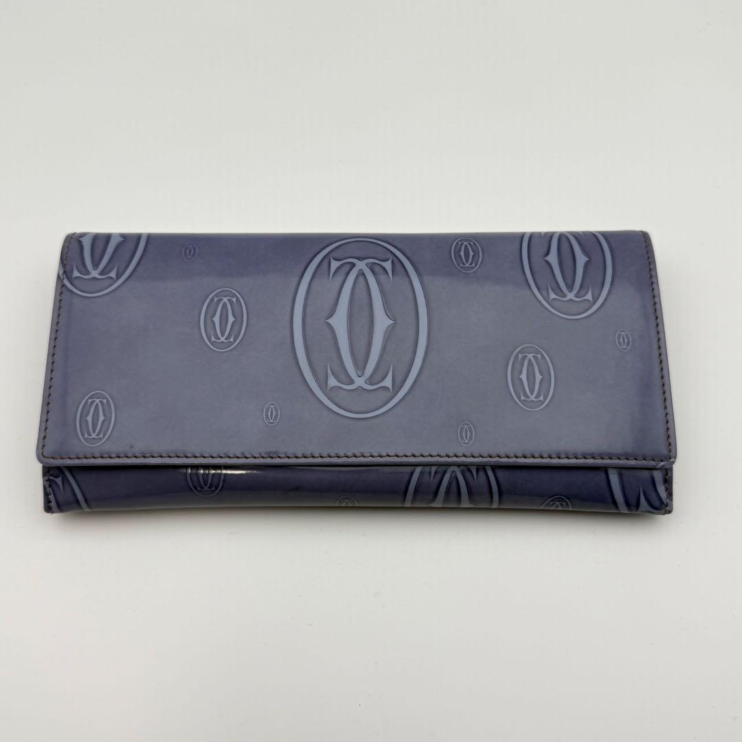 日本限定カラー✨カルティエ ハッピーバースデー 長財布　ライトパープル ブルー