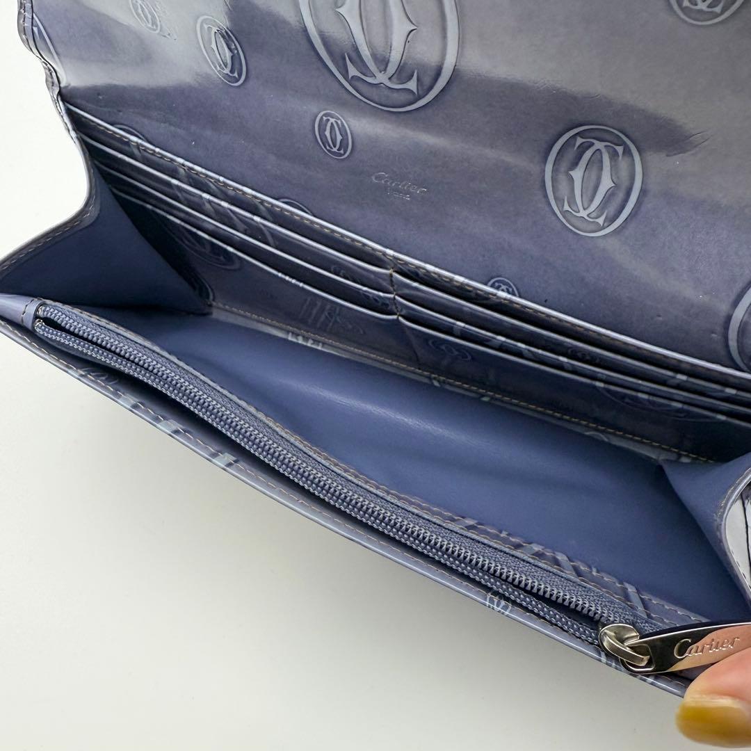 日本限定カラー✨カルティエ ハッピーバースデー 長財布　ライトパープル ブルー