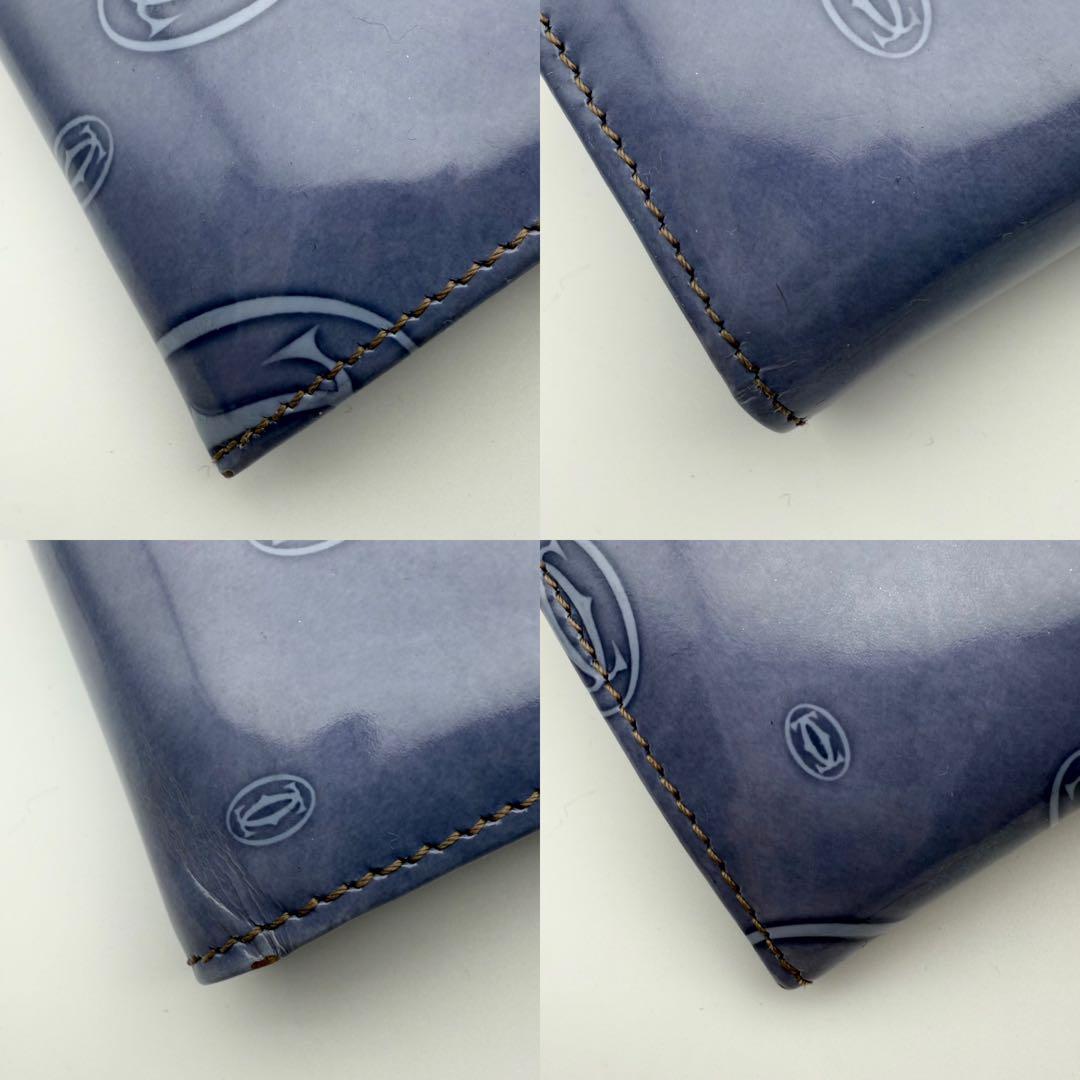 日本限定カラー✨カルティエ ハッピーバースデー 長財布　ライトパープル ブルー