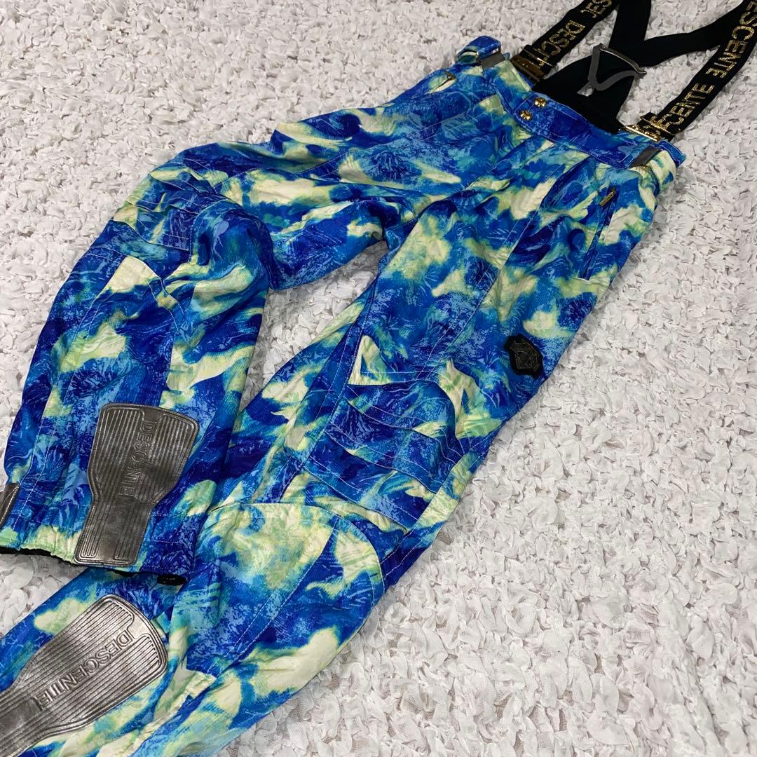 【デサント】レトロ スキーウェア スノボーウェア セットアップ　M 派手カラフル