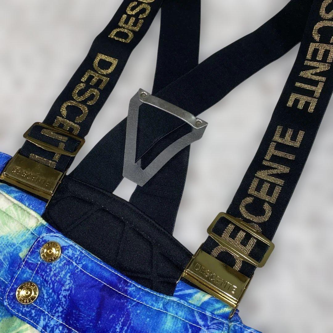 【デサント】レトロ スキーウェア スノボーウェア セットアップ　M 派手カラフル